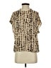 LNA Animal Print Tan Short Sleeve Turtleneck Size S - photo 1