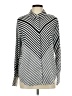 MNG 100% Polyester Chevron-herringbone Silver Long Sleeve Blouse Size L - photo 1