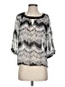 A. Byer 100% Polyester Silver 3/4 Sleeve Blouse Size S - photo 1