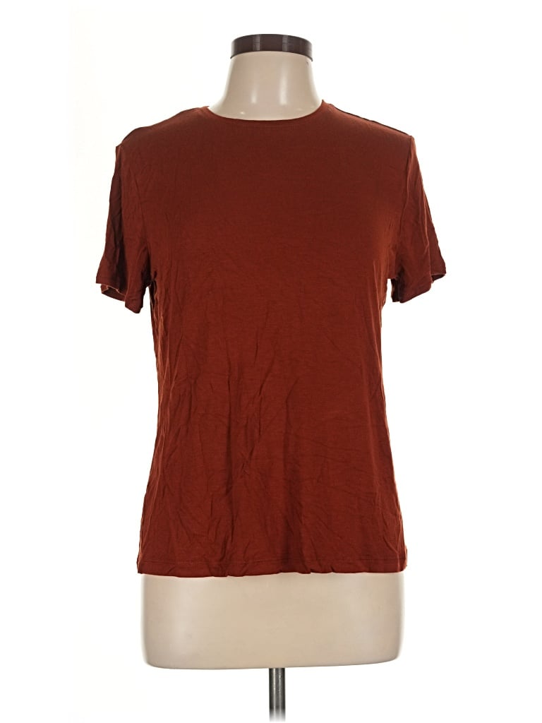 Pre-owned Nine West Short Sleeve T-shirt In Brown