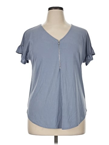 Green Envelope Short Sleeve Top (view 1)