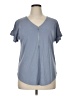 Green Envelope Gray Short Sleeve Top Size XL - photo 1
