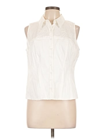 White House Black Market Sleeveless Button-Down Shirt (view 1)