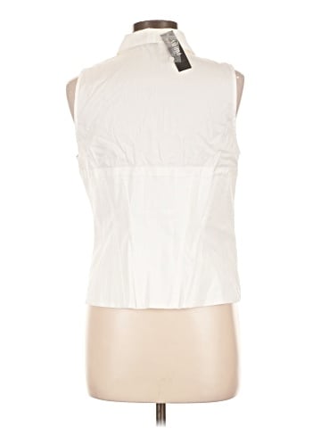 White House Black Market Sleeveless Button-Down Shirt (view 2)