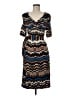 ICE Chevron-herringbone Blue Casual Dress Size 6 - photo 1
