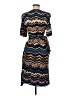 ICE Chevron-herringbone Blue Casual Dress Size 6 - photo 2
