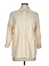 Chico's Ivory 3/4 Sleeve Button-Down Shirt Size Lg (2) - photo 1