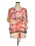 One World Tie-dye Pink Short Sleeve Blouse Size XL - photo 1