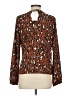 Mittoshop 100% Polyester Animal Print Brown Long Sleeve Blouse Size S - photo 2