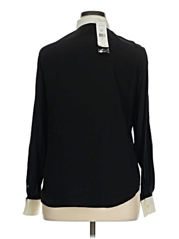 Lauren by Ralph Lauren Long Sleeve Silk Top (view 2)
