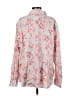 Chaps 100% Cotton Floral Pink Long Sleeve Blouse Size 2X - photo 2