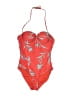 Gap Body Outlet Print Red One Piece Swimsuit Size M - photo 1