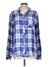 Rails 100% Rayon Plaid Blue Long Sleeve Button-Down Shirt Size L - photo 1