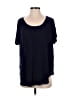 Evans 100% Viscose Blue 3/4 Sleeve T-Shirt Size 20 - photo 1