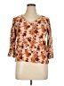 Rusttydustty 100% Viscose Brown 3/4 Sleeve Blouse Size XL - photo 1