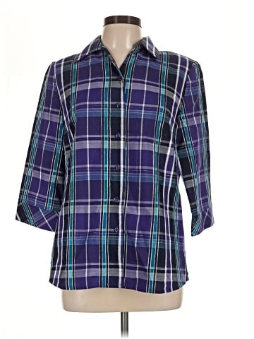 Allison Daley 3/4 Sleeve Button-Down Shirt (view 1)