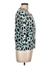 Madison Animal Print Teal 3/4 Sleeve Top Size L - photo 4