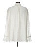 St. John 100% Polyester Chevron-herringbone Ivory Long Sleeve Blouse Size L - photo 2
