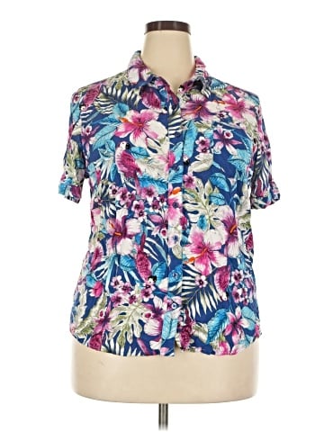 Basic Editions Short Sleeve Blouse (view 1)