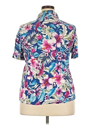 Basic Editions Short Sleeve Blouse (view 2)