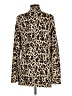 Foxcroft Animal Print Brown Gold Cardigan Size L - photo 2