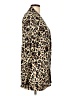 Foxcroft Animal Print Brown Gold Cardigan Size L - photo 4