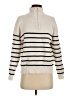 Lillusory Stripes Ivory Turtleneck Sweater Size S - photo 1