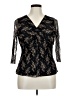 Bay Studio Black 3/4 Sleeve Blouse Size XL - photo 1