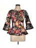 Venus 100% Polyester Black 3/4 Sleeve Blouse Size M - photo 1