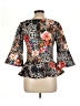 Venus 100% Polyester Black 3/4 Sleeve Blouse Size M - photo 2