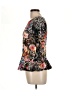 Venus 100% Polyester Black 3/4 Sleeve Blouse Size M - photo 5