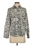 Basic Editions Paisley Silver Long Sleeve Blouse Size S - photo 1