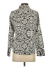 Basic Editions Paisley Silver Long Sleeve Blouse Size S - photo 2
