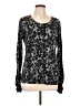 Renuar 100% Cotton Animal Print Silver Pullover Sweater Size L - photo 1