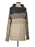 BCBGMAXAZRIA 100% Wool Color Block Brown Gray Wool Pullover Sweater Size L - photo 1