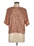 Wishlist Gold Short Sleeve Blouse Size L - photo 1