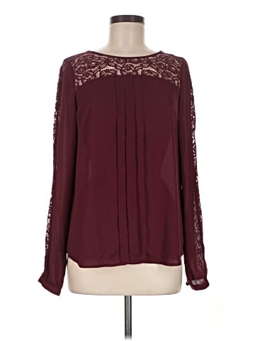 White House Black Market Long Sleeve Blouse (view 1)