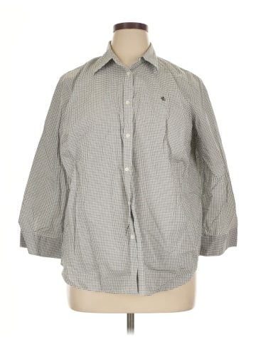 Lauren by Ralph Lauren 3/4 Sleeve Button-Down Shirt (view 1)