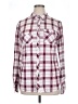 White Mark 100% Polyester Plaid Burgundy Long Sleeve Blouse Size XL - photo 1