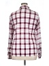 White Mark 100% Polyester Plaid Burgundy Long Sleeve Blouse Size XL - photo 2