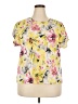 TanJay 100% Polyester Yellow Short Sleeve Blouse Size 2X - photo 1