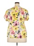 TanJay 100% Polyester Yellow Short Sleeve Blouse Size 2X - photo 2