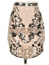 Peace + Love Animal Print Silver Formal Skirt Size 4 - photo 1