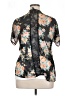 Full Tilt 100% Nylon Floral Black Short Sleeve Blouse Size XL - photo 2