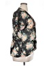 Full Tilt 100% Nylon Floral Black Short Sleeve Blouse Size XL - photo 4