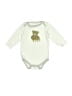 Hb 100% Cotton Ivory Long Sleeve Onesie Size 3-6 mo - photo 1