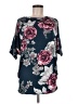 Cool Melon Floral Blue Short Sleeve Blouse Size M - photo 1