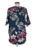 Cool Melon Floral Blue Short Sleeve Blouse Size M - photo 2