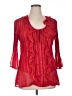 NY Collection Red 3/4 Sleeve Blouse Size XL - photo 1