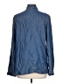 Express 100% Lyocell Blue Long Sleeve Button-Down Shirt Size L - photo 2